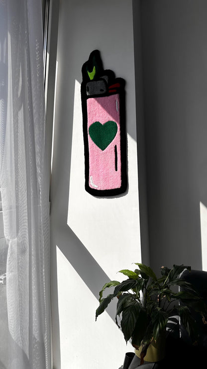 Tufted Lighter Rug / 3d custom rug / Funky Wall Decor , 100% Handmade rug