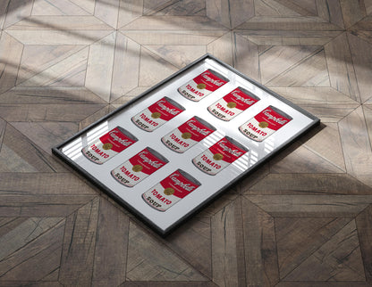 Andy Warhol Tomato Soup pop art poster, Andy Warhol Tomato Soup Print, Campbell Soup Poster, Kitchen wall decor