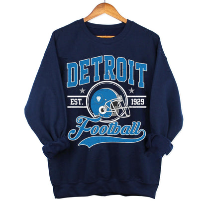 Detroit Football Shirt, Vintage Style Detroit Football shirt, Sunday Football, Detroit Football Sweatshirt, Super Bowl Shirt.