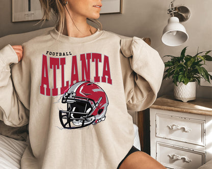 Atlanta Football Sweatshirt, Vintage Atlanta Crewneck, Retro Atlanta Sweatshirt, Atlanta Varsity Sweatshirt, Atlanta Longsleeve