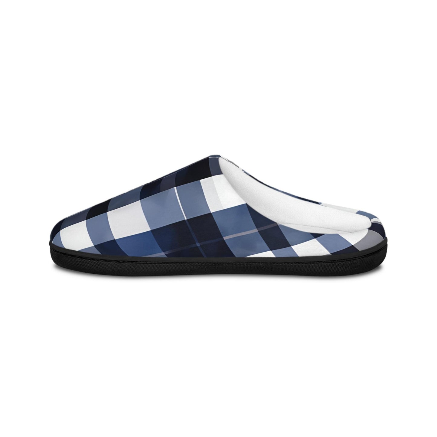 Men'sSlippers NavyBlue TartanPlaid Warm and CozyGift for Him - HusbandGift, Dad, Grandpa, Brother, Son, Men's Indoorslippers HouseShoes
