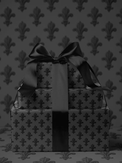 Fleur de Lis Wrapping Paper Birthday Gift Wrap French Design Elegant Gift Wrap Decorative Paper Unique Wrapping Paper Premium Gift Wrap