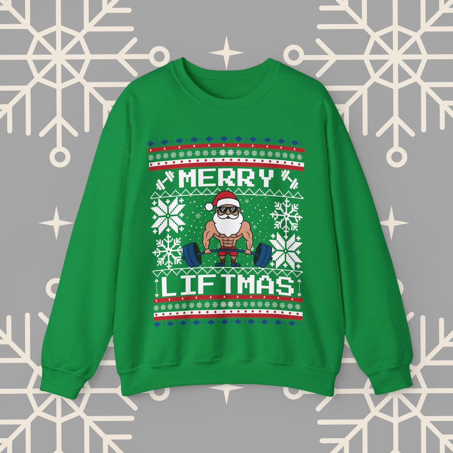 Merry Liftmas Ugly Christmas , Funny Workout Christmas Sweatshirt, Gym Lover Holiday Jumper, Fitness Xmas