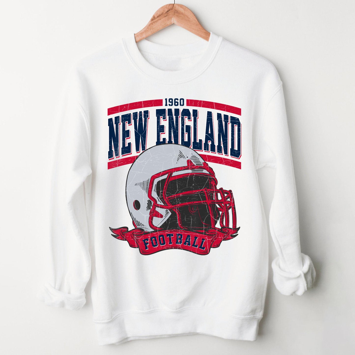 Vintage New England Football Sweatshirt,Sunday Football Shirt, New England Game Day Shirt, New England Football Shirt
