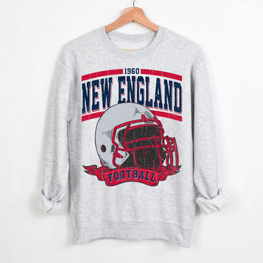 Vintage New England Football Sweatshirt,Sunday Football Shirt, New England Game Day Shirt, New England Football Shirt