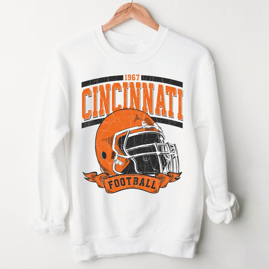 Vintage Cincinnati Football Sweatshirt, Cincinnati Game Day Shirt, Game Day Shirt, Trendy Cincinnati Football Fan Gift, Cincinnati Shirt