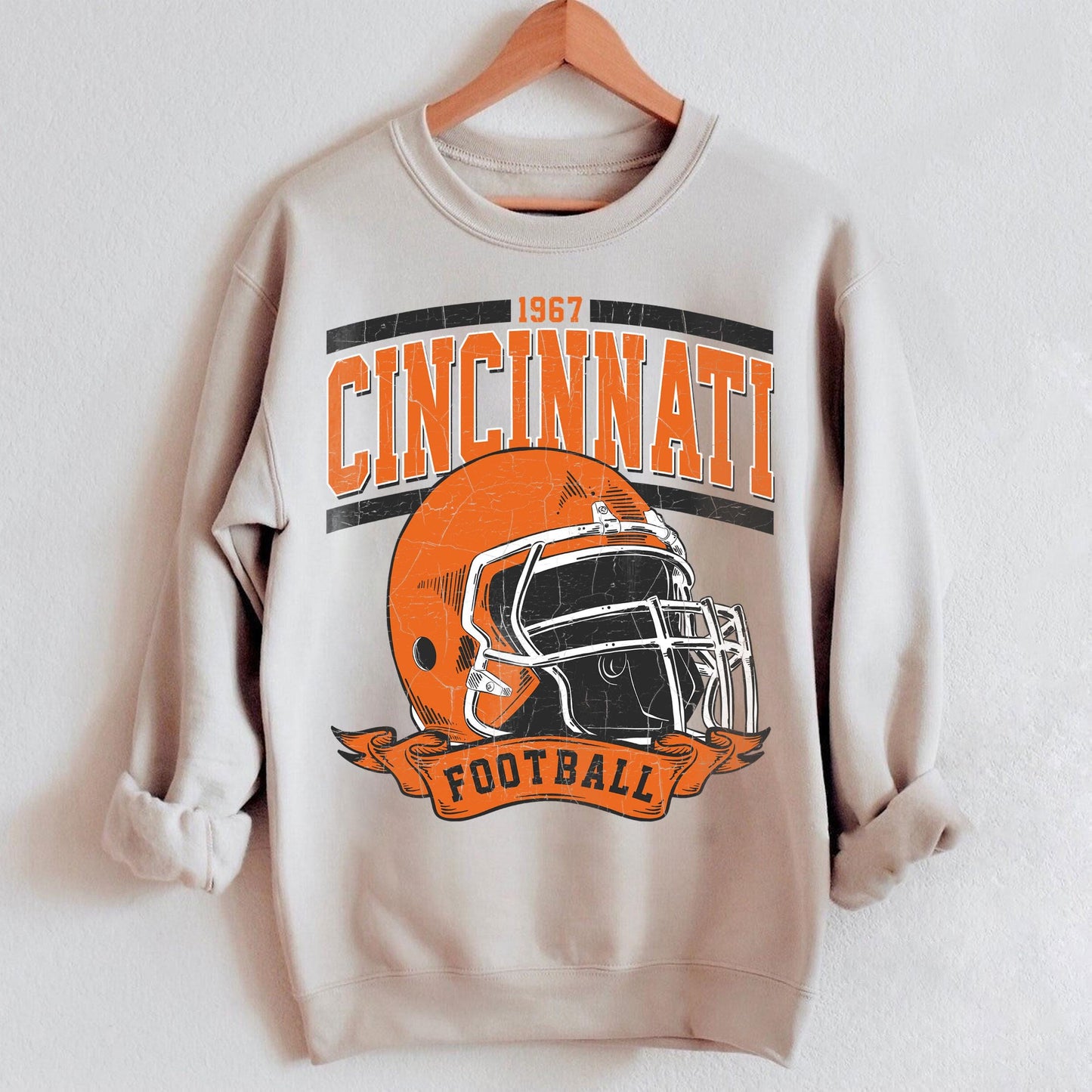 Vintage Cincinnati Football Sweatshirt, Cincinnati Game Day Shirt, Game Day Shirt, Trendy Cincinnati Football Fan Gift, Cincinnati Shirt