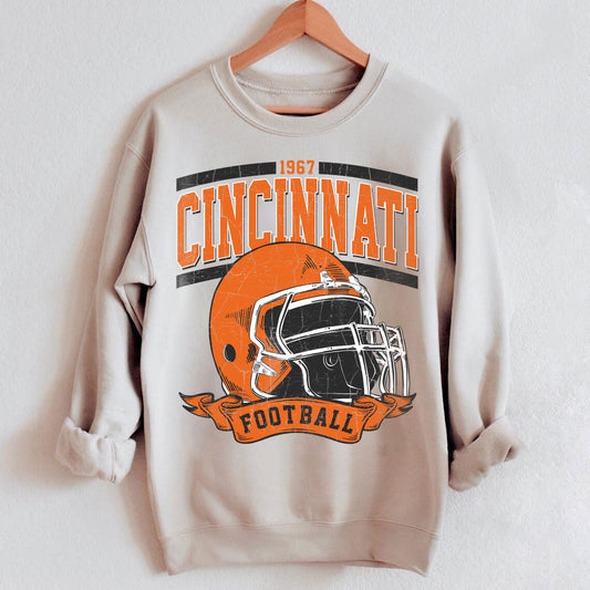 Vintage Cincinnati Football Sweatshirt, Cincinnati Game Day Shirt, Game Day Shirt, Trendy Cincinnati Football Fan Gift, Cincinnati Shirt