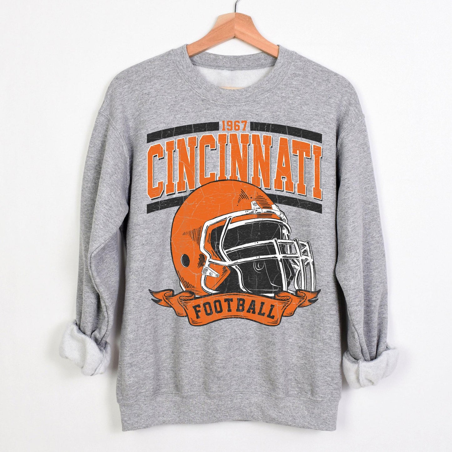 Vintage Cincinnati Football Sweatshirt, Cincinnati Game Day Shirt, Game Day Shirt, Trendy Cincinnati Football Fan Gift, Cincinnati Shirt