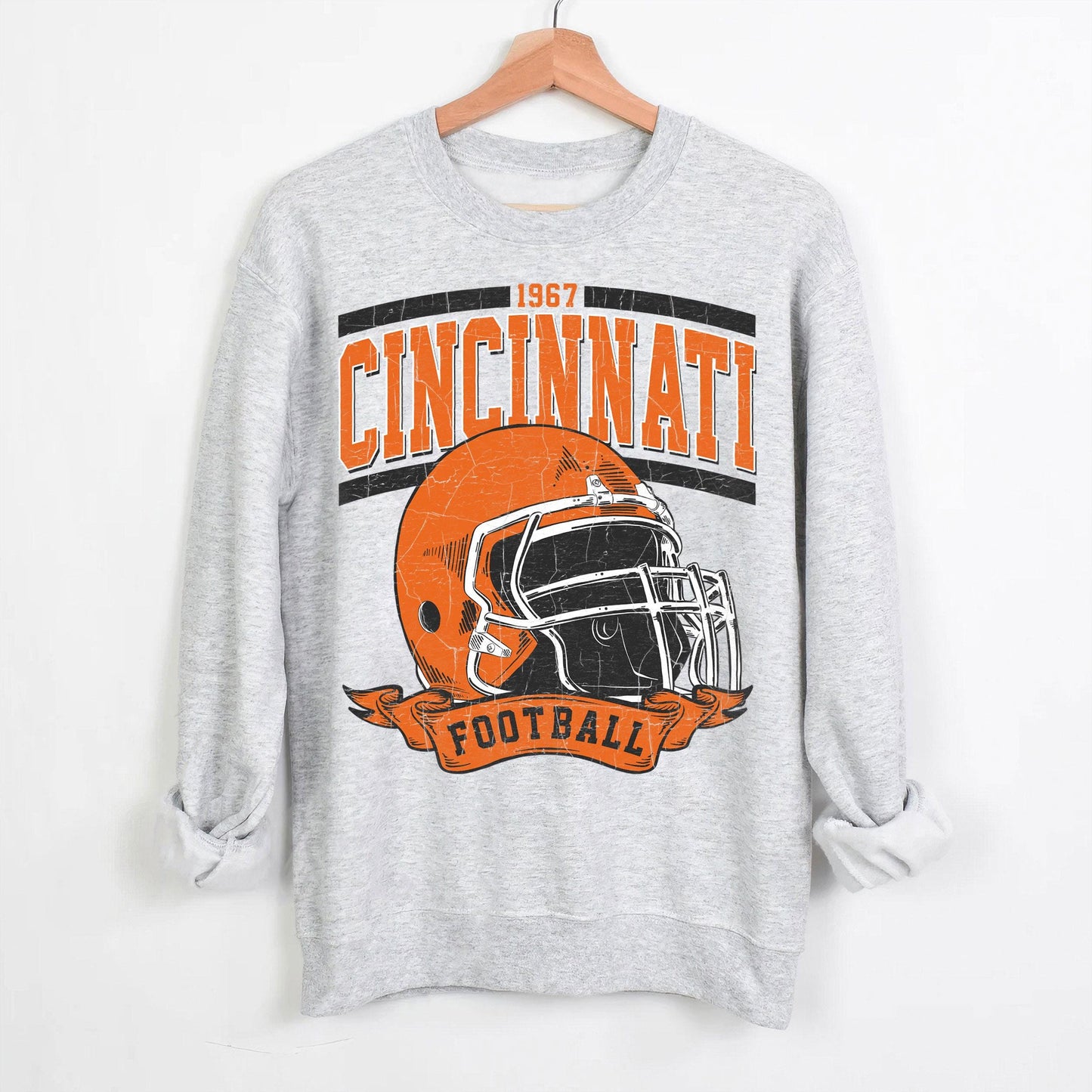 Vintage Cincinnati Football Sweatshirt, Cincinnati Game Day Shirt, Game Day Shirt, Trendy Cincinnati Football Fan Gift, Cincinnati Shirt