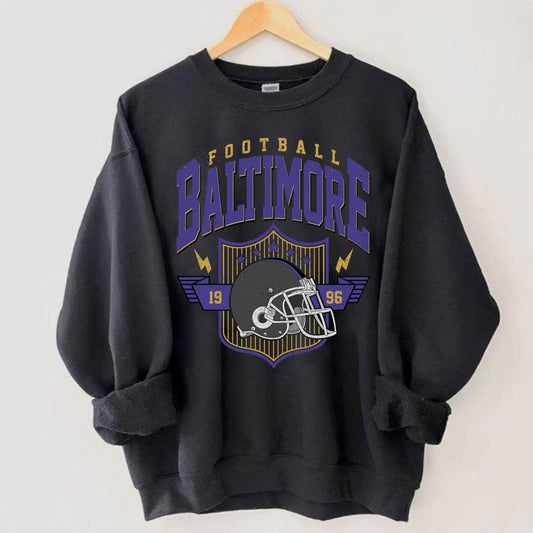 Vintage Baltimore Football Sweatshirt, Baltimore Hoodie, Game Day Shirt, Trendy Baltimore Football Fan Gift, Baltimore Football Game Day
