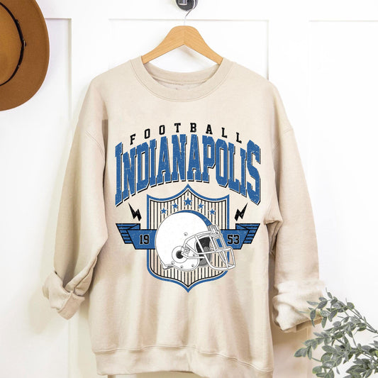 Indianapolis Football Sweatshirt,Trendy Indianapolis Football Fan Shirt,Indianapolis Game Day Shirt,Sunday Football Shirt,Indianapolis Shirt