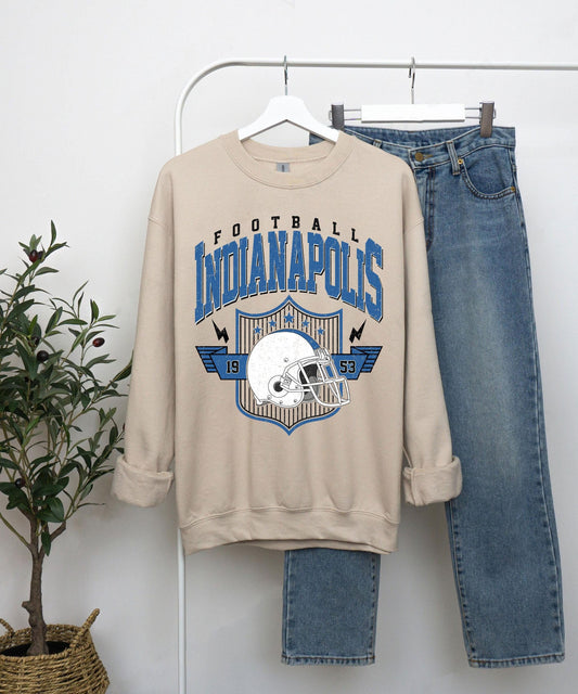 Indianapolis Football Sweatshirt,Trendy Indianapolis Football Fan Shirt,Indianapolis Game Day Shirt,Sunday Football Shirt,Indianapolis Shirt