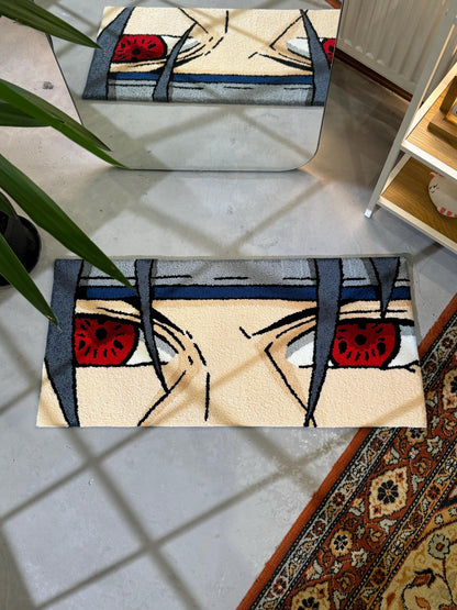 Anime Eyes Tufted Rug, Bedroom Decor, Living Room Decor, Anime character Rug, Anime Fan Gift, Gift for Him, Gift for Her