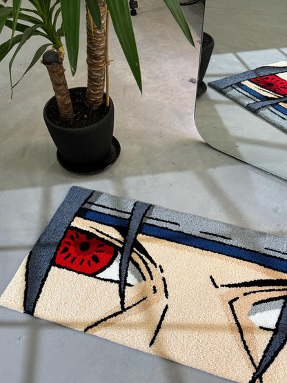 Anime Eyes Tufted Rug, Bedroom Decor, Living Room Decor, Anime character Rug, Anime Fan Gift, Gift for Him, Gift for Her