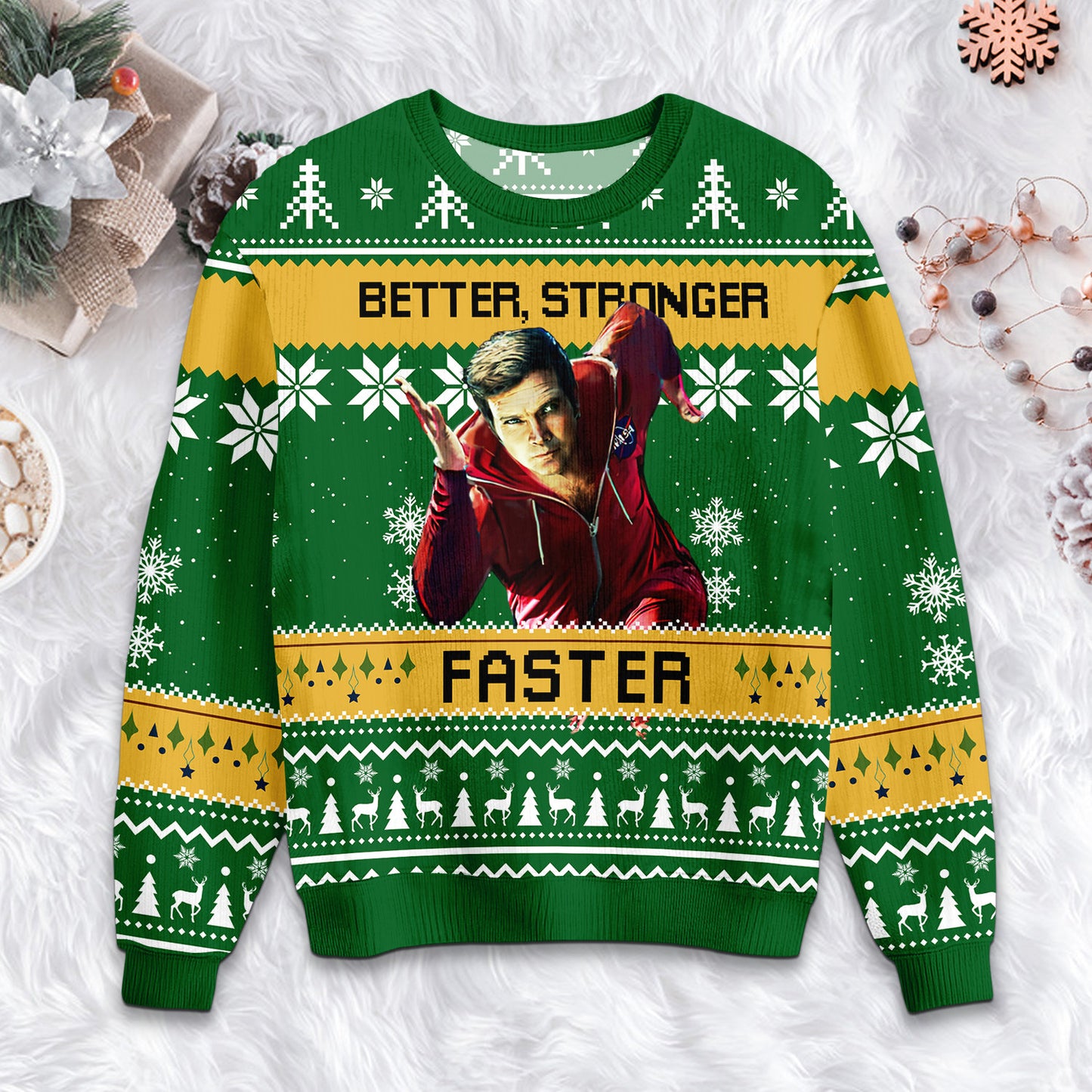 Six Million Dollar Man Ugly Christmas Sweater: Retro 80s Sweatshirt