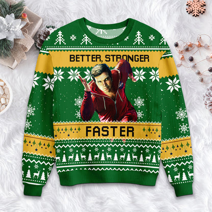 Six Million Dollar Man Ugly Christmas Sweater: Retro 80s Sweatshirt