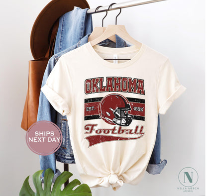 Retro Oklahoma Football Shirt, Vintage Oklahoma Football Tee, Tulsa Oklahoma T-Shirt, College Football Shirt