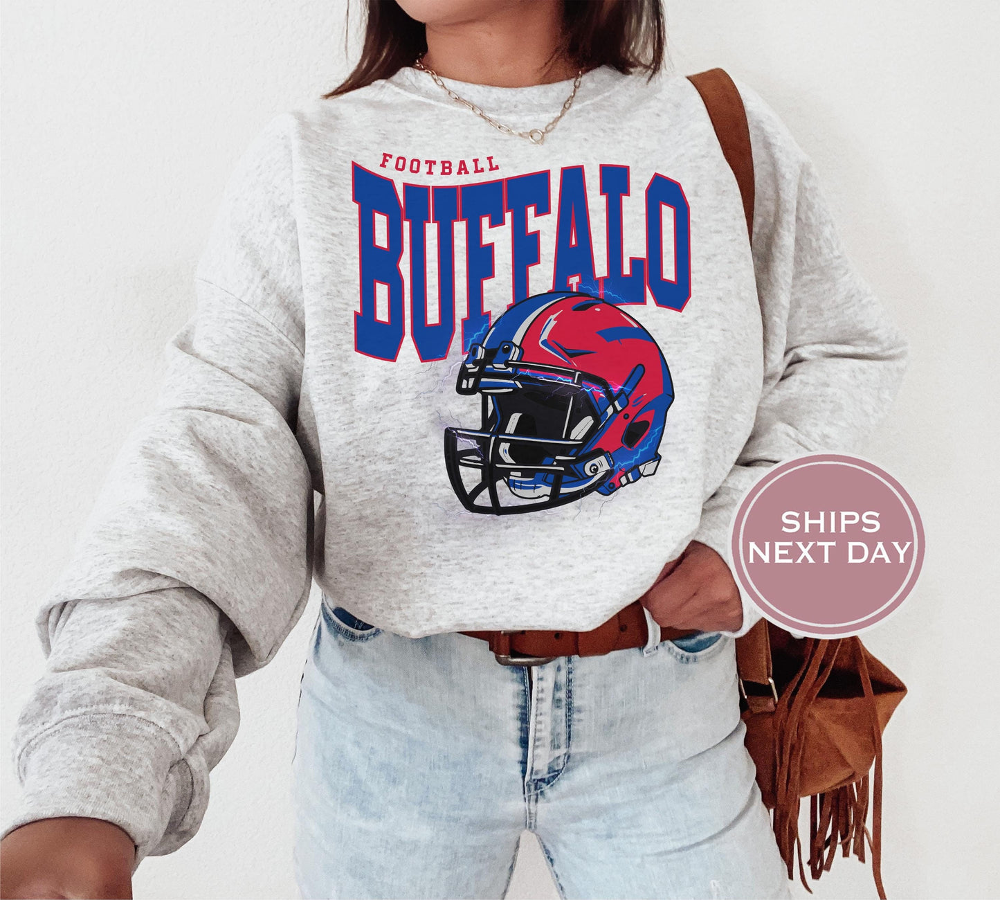 Buffalo Football Sweatshirt, Vintage Buffalo Crewneck, Retro Buffalo Sweatshirt, Buffalo Varsity Sweatshirt, Buffalo Long Sleeve