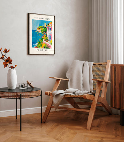 Henri Matisse Lighthouse Print: Pink Beachy Mid-Century Modern Wall Art