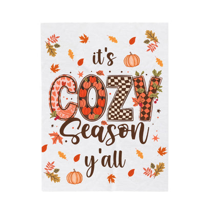 Cute Fall Throw Blanket, Cozy Season Throw Blanket, Fall Home Decor, Gift for Her, Fall Cozy Blanket, Cozy Season Blanket