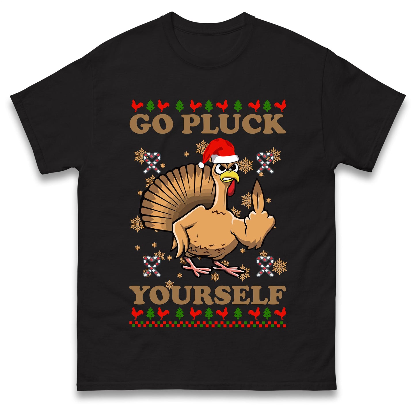 Go Pluck Yourself Funny Christmas Jumper, rude christmas turkey t shirt, christmas hoodie