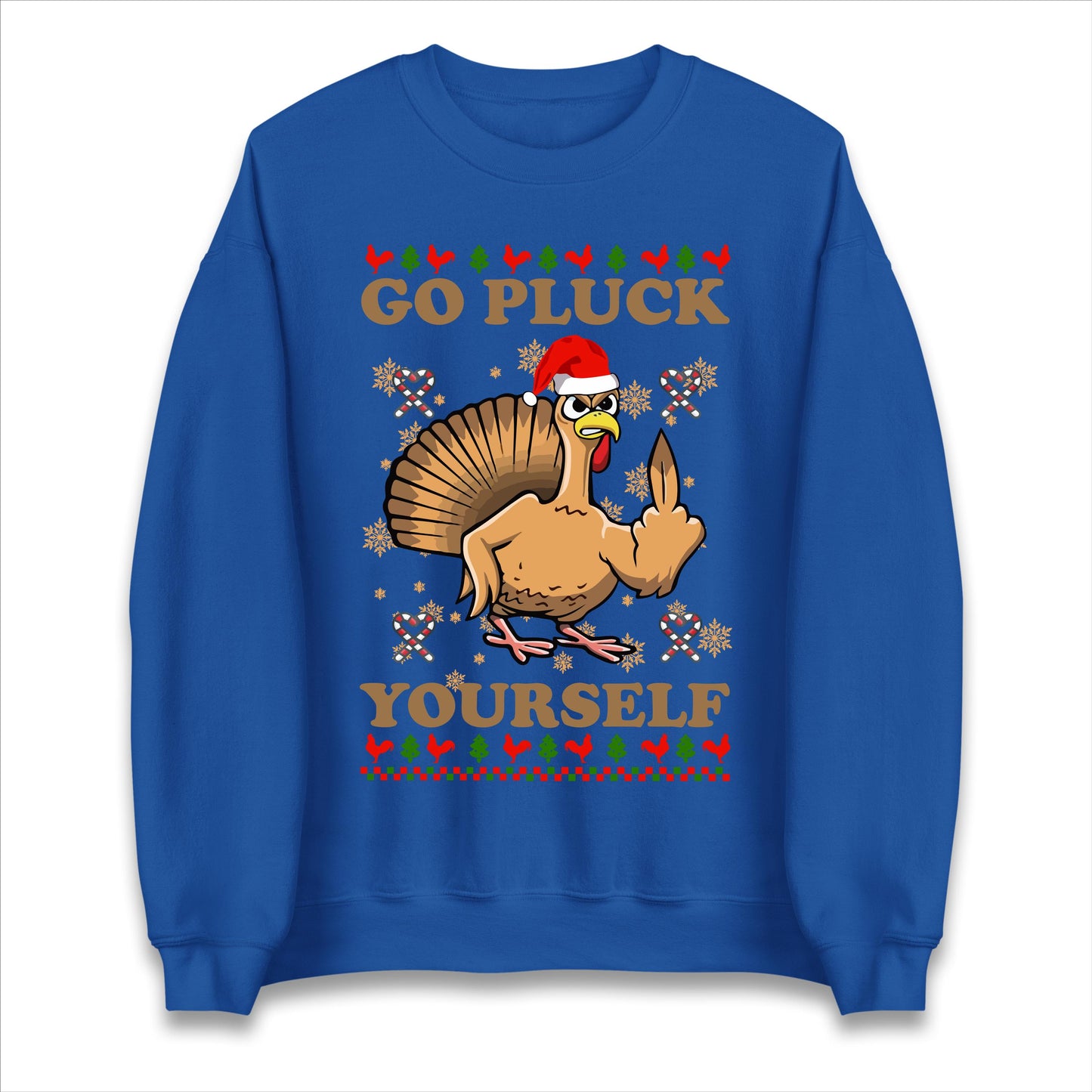 Go Pluck Yourself Funny Christmas Jumper, rude christmas turkey t shirt, christmas hoodie