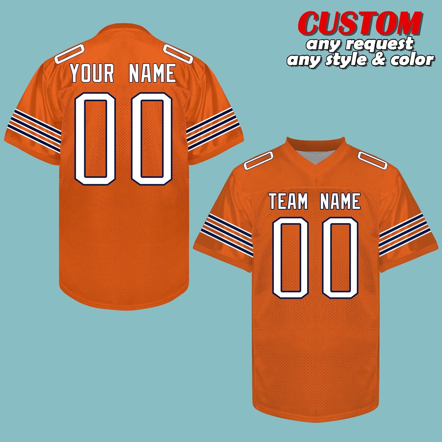 Custom Football jersey Personalized Your Name Stitched Printed Team sport uniform for Men Women Adult fans toddler kids youth New years gift