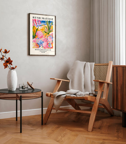 Seashells Art Print: Beachy Coastal Decor, Matisse Style