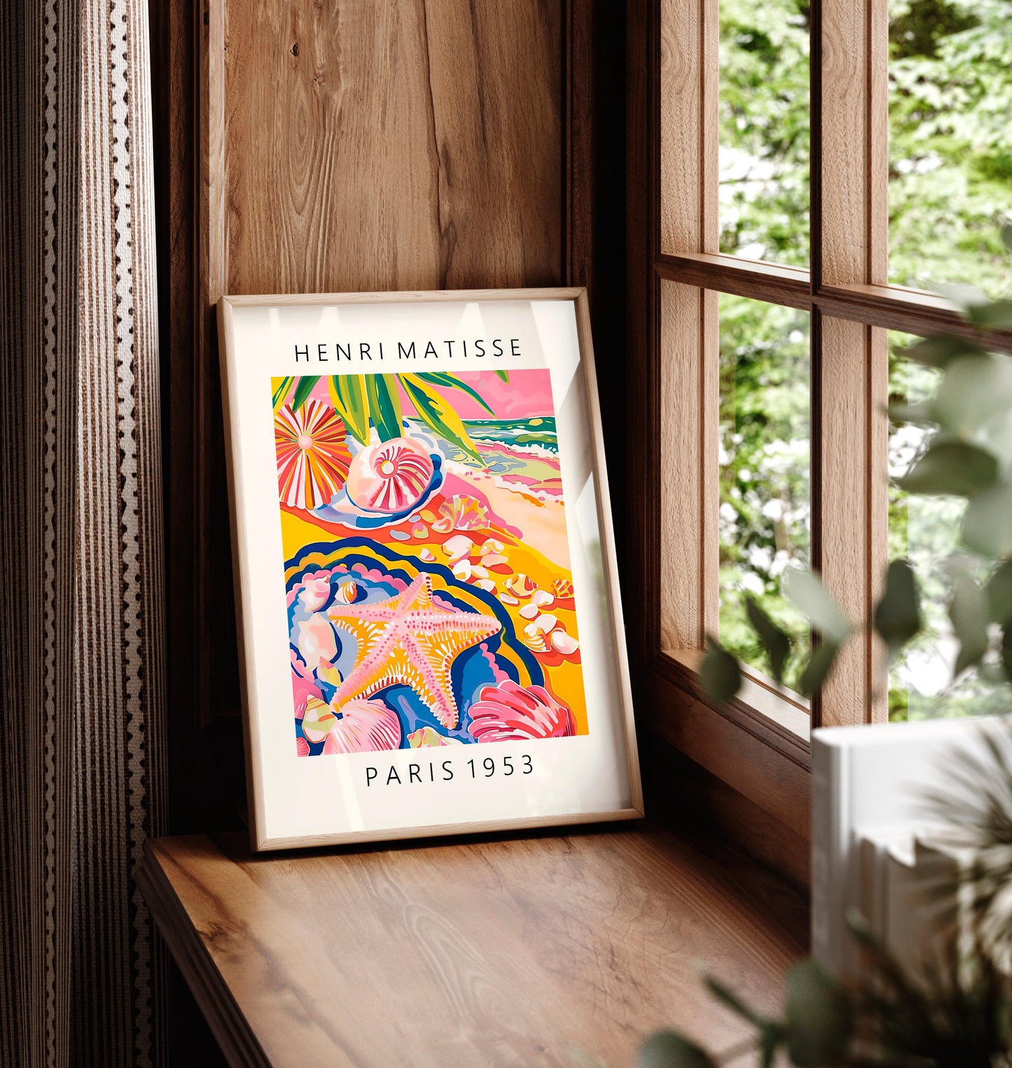 Starfish poster, Beachy decor, Seaside holiday decor, Coastal cowgirl print, Beach wall art