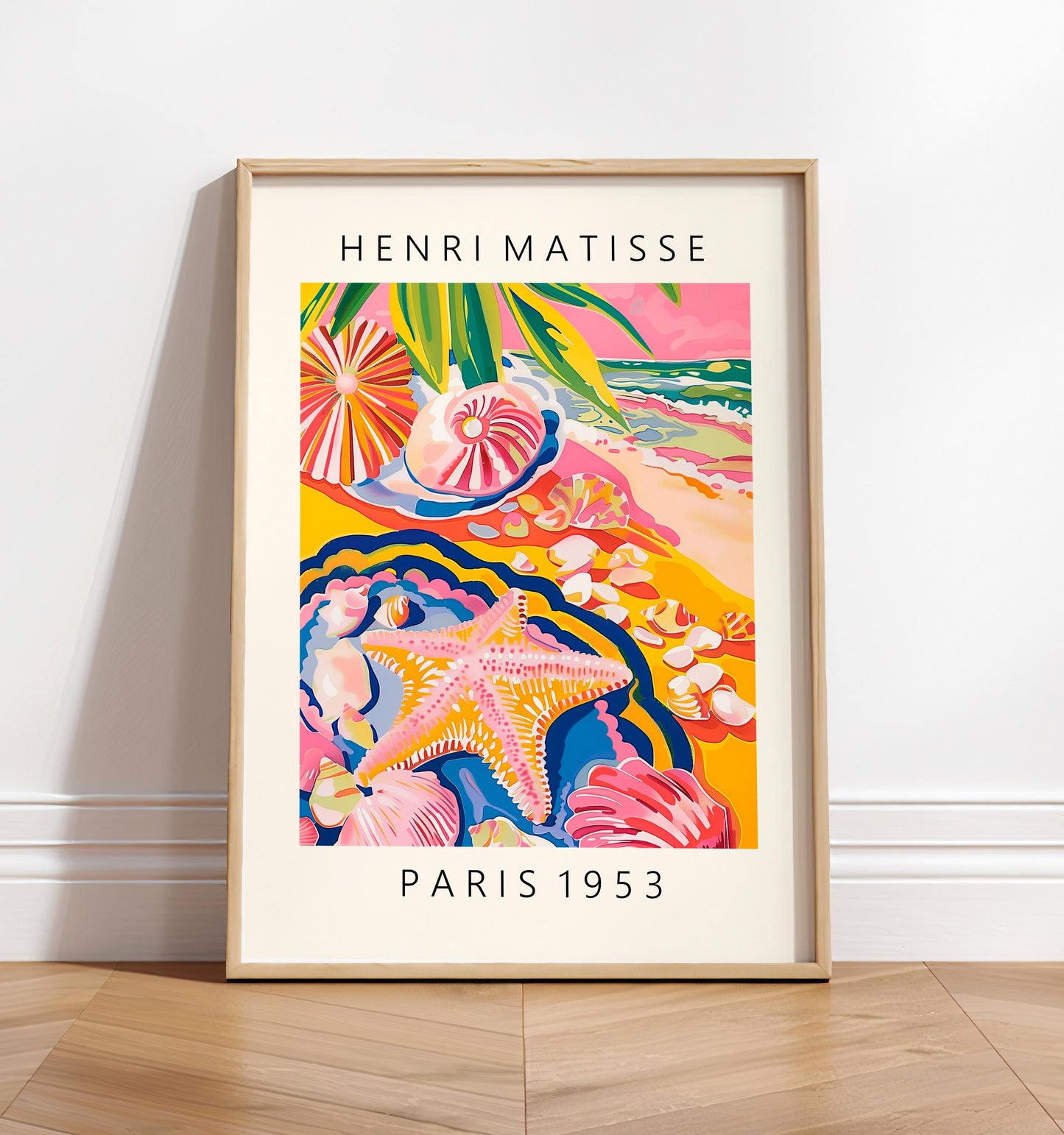 Starfish poster, Beachy decor, Seaside holiday decor, Coastal cowgirl print, Beach wall art