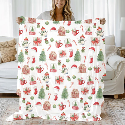 Christmas Throw Blanket - Christmas Movie Watching Blanket, Christmas Decor, Holiday Blanket, Holiday Decor Blanket, Christmas Throw Gift