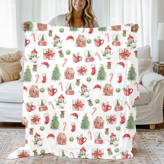 Christmas Throw Blanket - Christmas Movie Watching Blanket, Christmas Decor, Holiday Blanket, Holiday Decor Blanket, Christmas Throw Gift