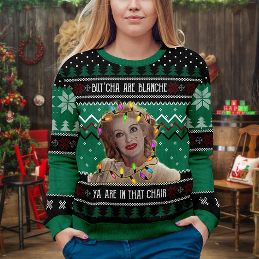 Baby Jane Christmas Ugly Sweater: Acrylic Wool Blend Holiday Sweatshirt