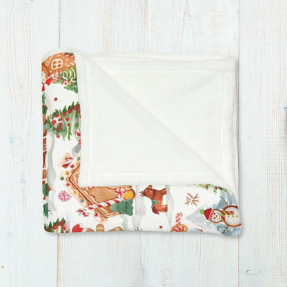 Christmas Blanket Gingerbread Village Fleece Throw Blanket Christmas Home Decor Gingerbread House Decor Christmas Gift Family Friends Host
