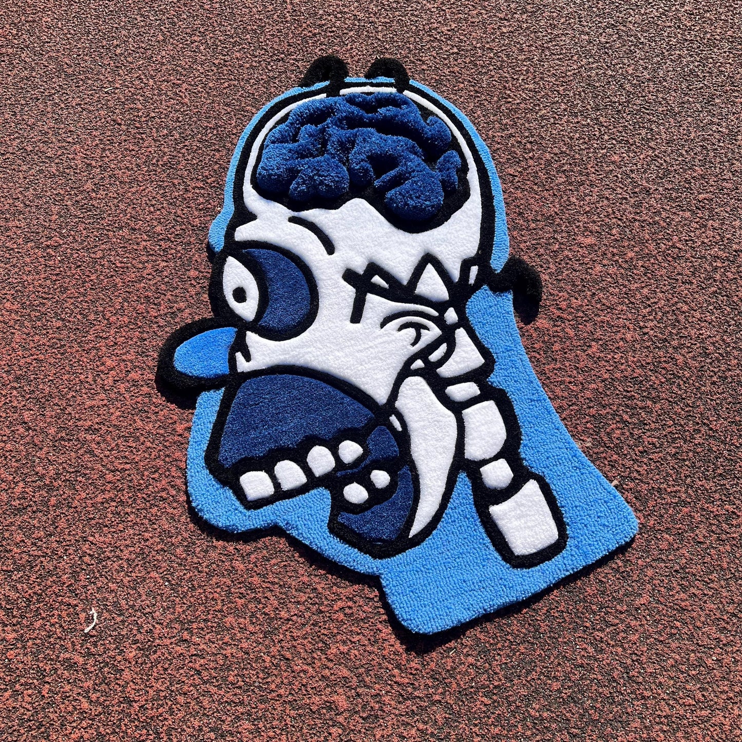 3D Tufted Homer Skeleton Rug: Cartoon Lover Gift