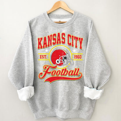 Kansas City Football, Kansas City Football Sweatshirt, Game Day Shirt, Kansas City Fan, Kansas City Sweatshirt, Football Fan Gift.