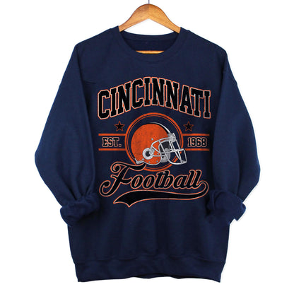 Trendy Cincinnati Football Fan Gift, Retro Cincinnati Football Sweatshirt, Game Day Shirt, Cincinnati Game Day Shirt, Cincinnati Shirt