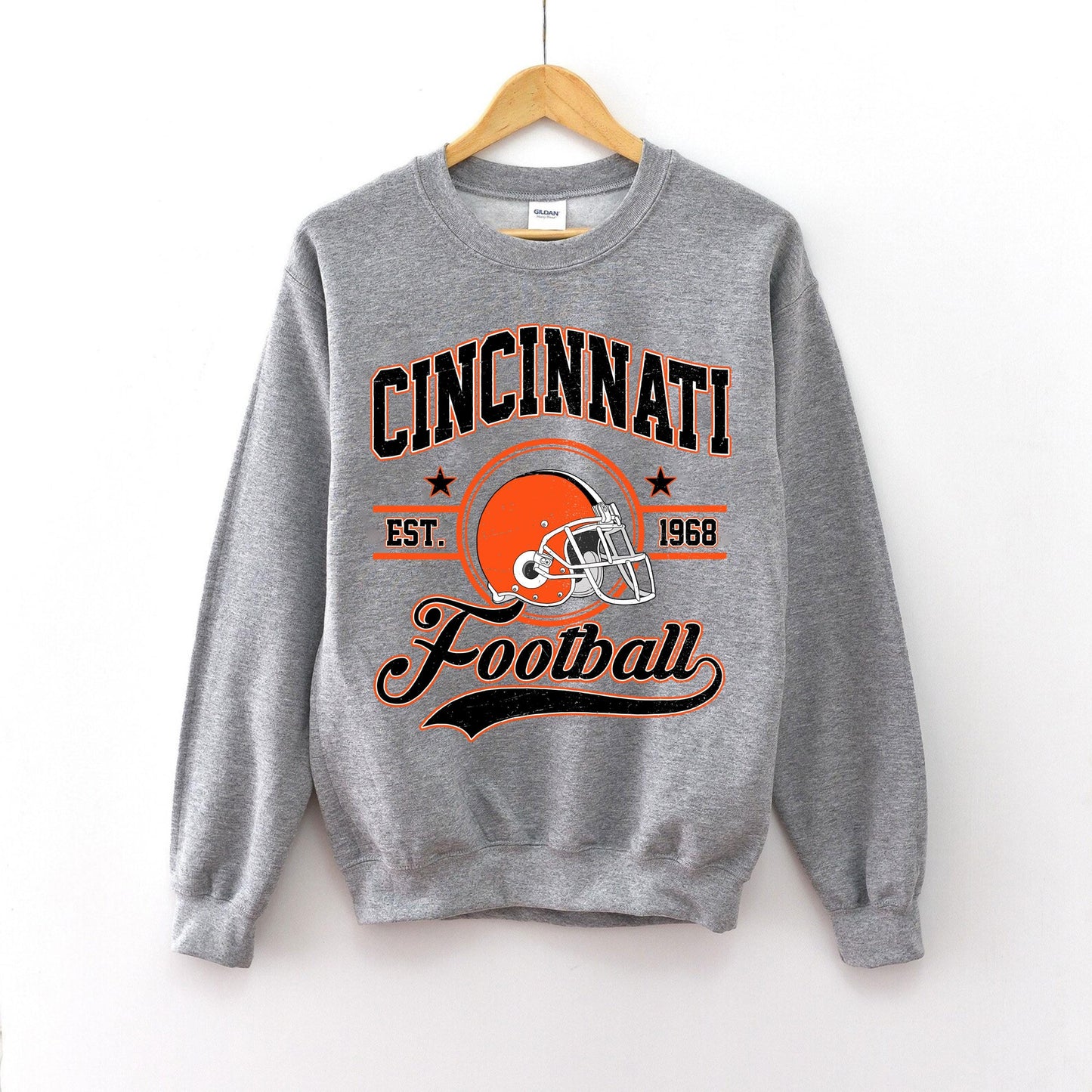 Trendy Cincinnati Football Fan Gift, Retro Cincinnati Football Sweatshirt, Game Day Shirt, Cincinnati Game Day Shirt, Cincinnati Shirt