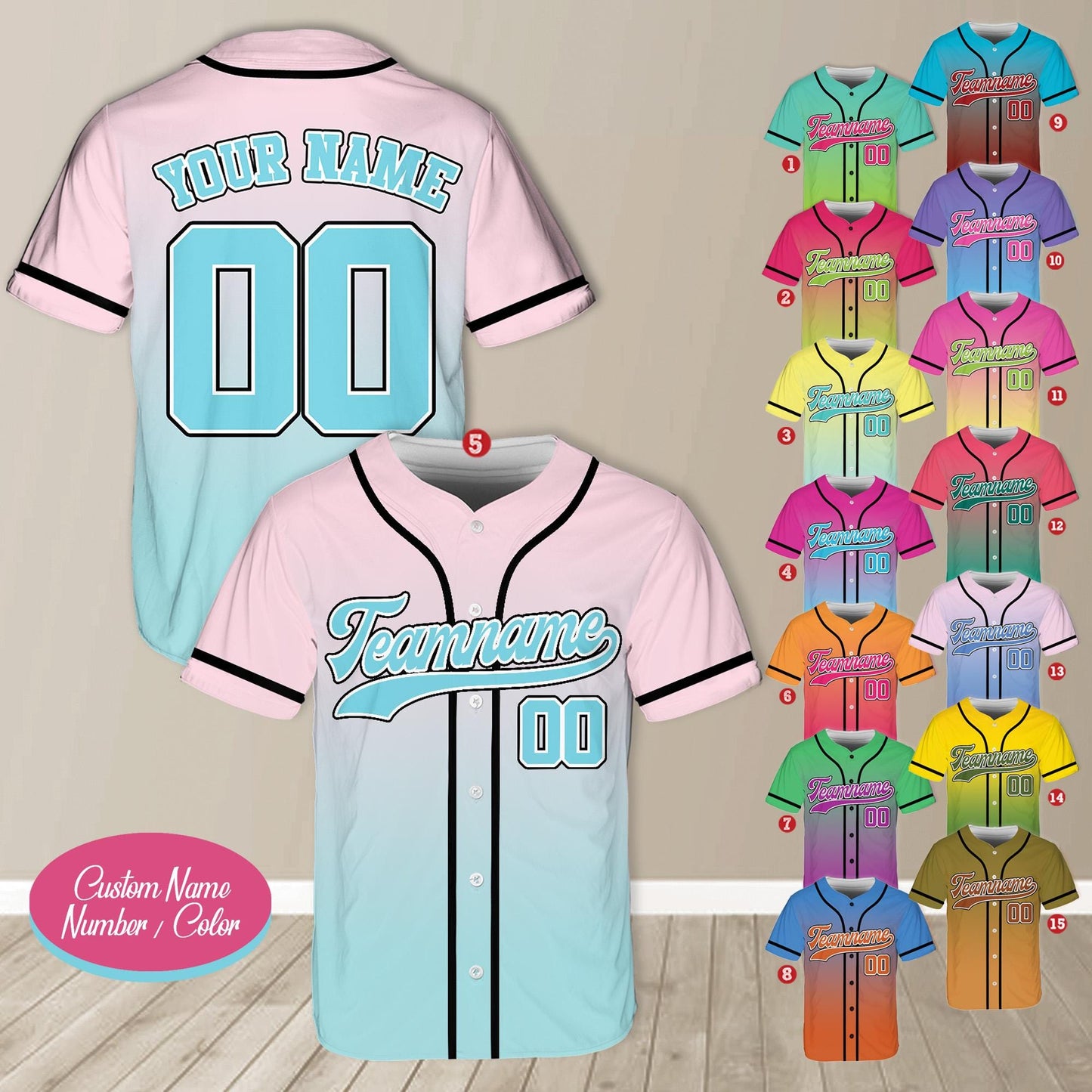 Personalized Team Name And Number Baseball Jersey, Custom Baseball Jersey Shirt, Baseball Jersey Uniform For Baseball Fans Baseball Lovers