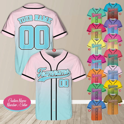 Personalized Team Name And Number Baseball Jersey, Custom Baseball Jersey Shirt, Baseball Jersey Uniform For Baseball Fans Baseball Lovers
