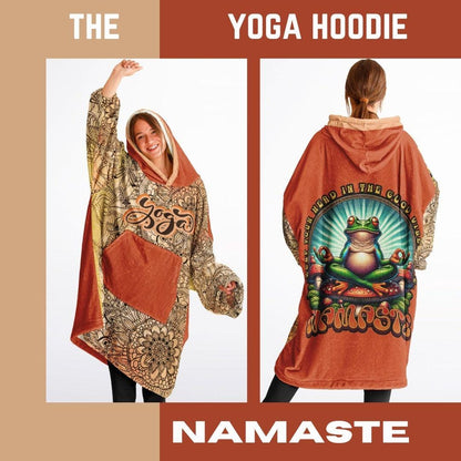 Yoga Oversize Cuddle Hoodie: Mandala Orange Hooded Blanket
