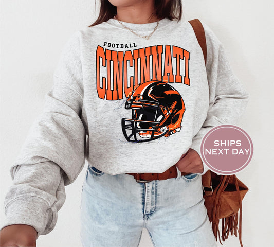 Cincinnati Football Sweatshirt, Vintage Cincinnati Crewneck, Retro Cincinnati Sweatshirt, Cincinnati Toddler Crewneck