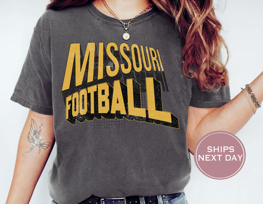Retro Missouri Football Shirt, Vintage Missouri Football Tee, Columbia Missouri T-Shirt, College Football Shirt
