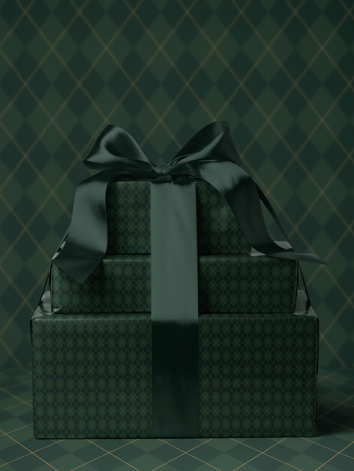 Green Argyle Wrapping Paper Birthday Gift Wrapping Paper Golf Gift Wrap Christmas Wrapping Paper Green Plaid Gift Wrap for Him Gift Brother