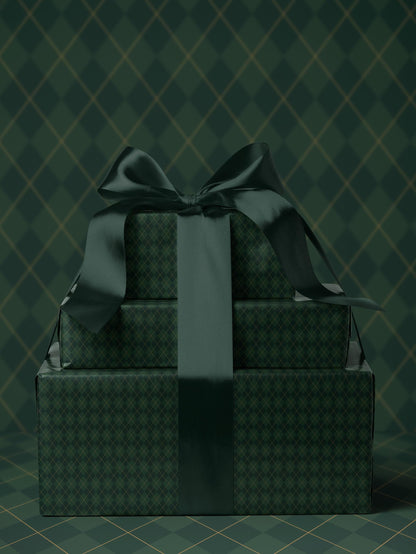 Green Argyle Wrapping Paper Birthday Gift Wrapping Paper Golf Gift Wrap Christmas Wrapping Paper Green Plaid Gift Wrap for Him Gift Brother