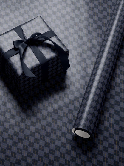 Blue Argyle Gift Wrap Paper Blue Plaid Wrapping Paper Pattern Father Day Gift Wrap for Boy Birthday Gift Wrap Traditional Gift Wrap Blue