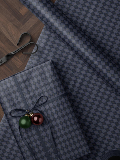 Blue Argyle Gift Wrap Paper Blue Plaid Wrapping Paper Pattern Father Day Gift Wrap for Boy Birthday Gift Wrap Traditional Gift Wrap Blue