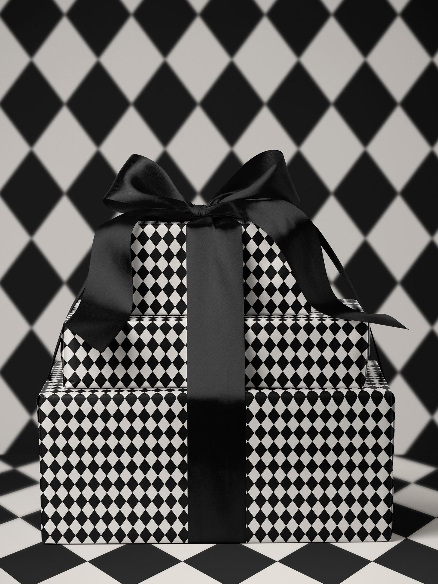 Harlequin Wrapping Paper Wedding Gift Wrap Wedding Wrapping Paper Checkered Gift Wrap Elegant Gift Wrap for Special Occasion Wrapping Paper