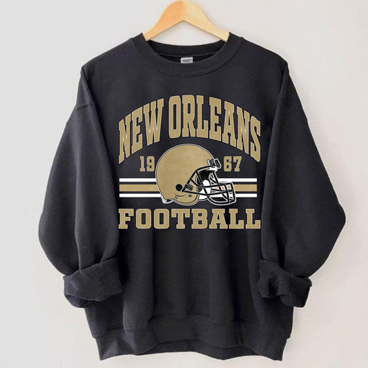 New Orleans Football Vintage Style Sweatshirt,Retro Saint Sunday Football Shirt, New Orleans Fan Gifts, New Orleans Football Shirt.